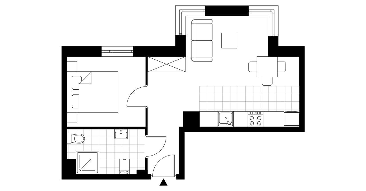 2-pokojowe mieszkanie 37m2 Bez Pośredników - Pełny obrazek: 3/8