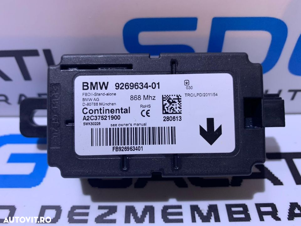 Modul/Calculator/Unitate Senzor Alarma BMW Seria 1 F20/F21/F22/F23/F24/F25 2011-2019 Cod: 9269634 - 2