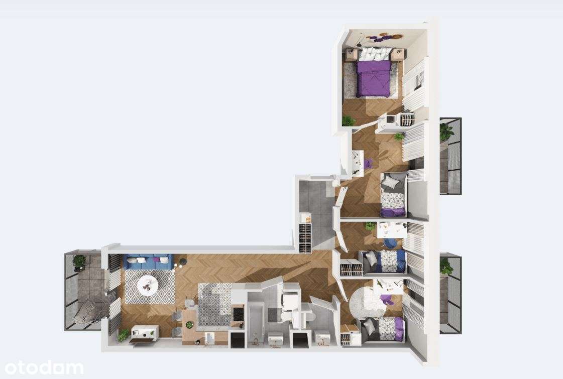 Dla dużej rodziny - 5 Pokoi - 2 Łazienki - Tramwaj 200 m pieszo - Pełny obrazek: 5/12