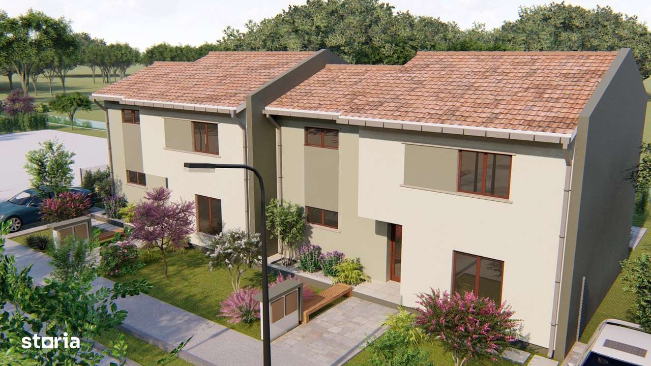 1/2 Duplex P+1, 4 camere, 101mp utili 288mp teren Cartierul Primaverii - Imagine principală: 4/12