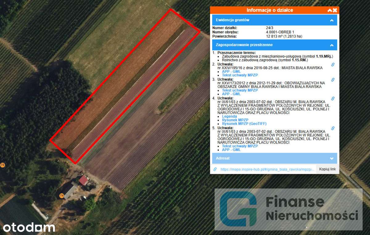 Cztery atrakcyjne działki w Białej Rawskiej - Pełny obrazek: 5/8