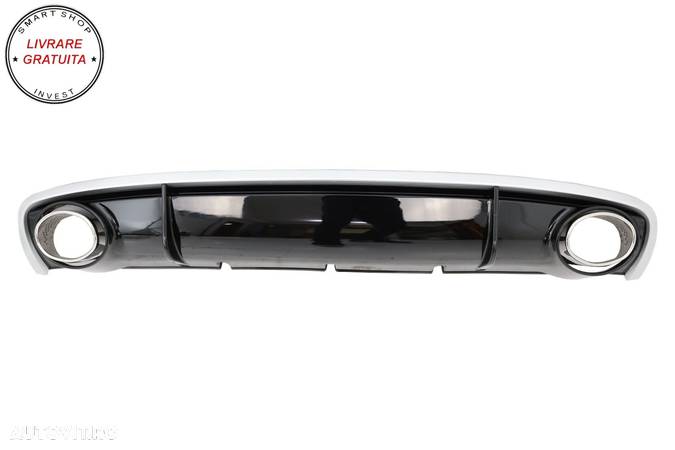 Difuzor Bara Spate si Ornamente Evacuare Audi A4 B8 Facelift (2012-2015) Sedan Ava- livrare gratuita - 1