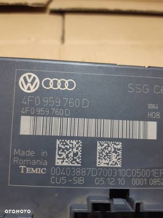 AUDI Q7 4L A6 C6 MODUŁ STEROWNIK PAMIĘCI FOTELA 4F0959760D - 6