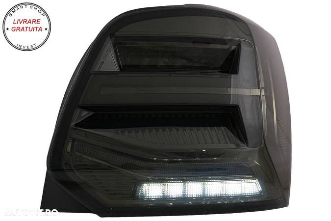 Stopuri Full LED VW POLO 6R 6C 61 (2011-2017) Semnal Dinamic Vento Look Fumuriu- livrare gratuita - 10