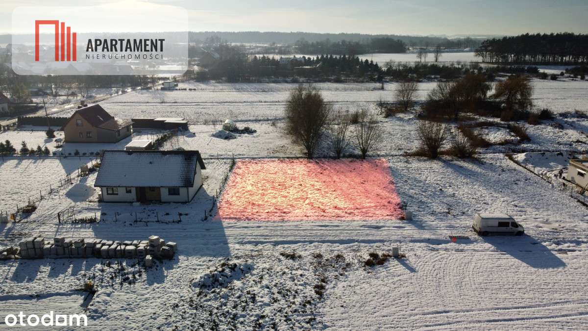 Działka k. Trzebnicy z gotowymi mediami! 902 m2!-1