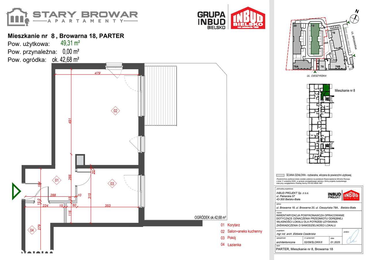 Stary Browar | mieszkanie 2-pok. | C_8 - Pełny obrazek: 2/7