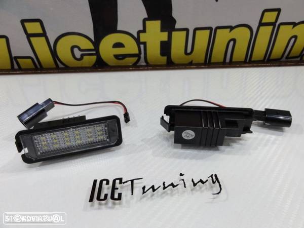 Suporte De Lâmpada De Matricula Com Led Branco Para Audi TT 8N 2-doors 1999-2006, VW EOS, Golf 4, 5, 6, 7, Lupo, Passat 3C, CC, Polo 6N2, 9N,9N3, Beetle, Passat B6, B7, Phaeton, Scirocco, Seat Altea, Exeo, Exeo ST, Ibiza 6J, Leon 1P, Skoda Superb 3T 4-drs Sedan 2008, Porsche Carrera GT, 911 Carrera 996, 997, GT2, GT3, Boxster 987, Cayene 9PA, Cayman 987C. - 7