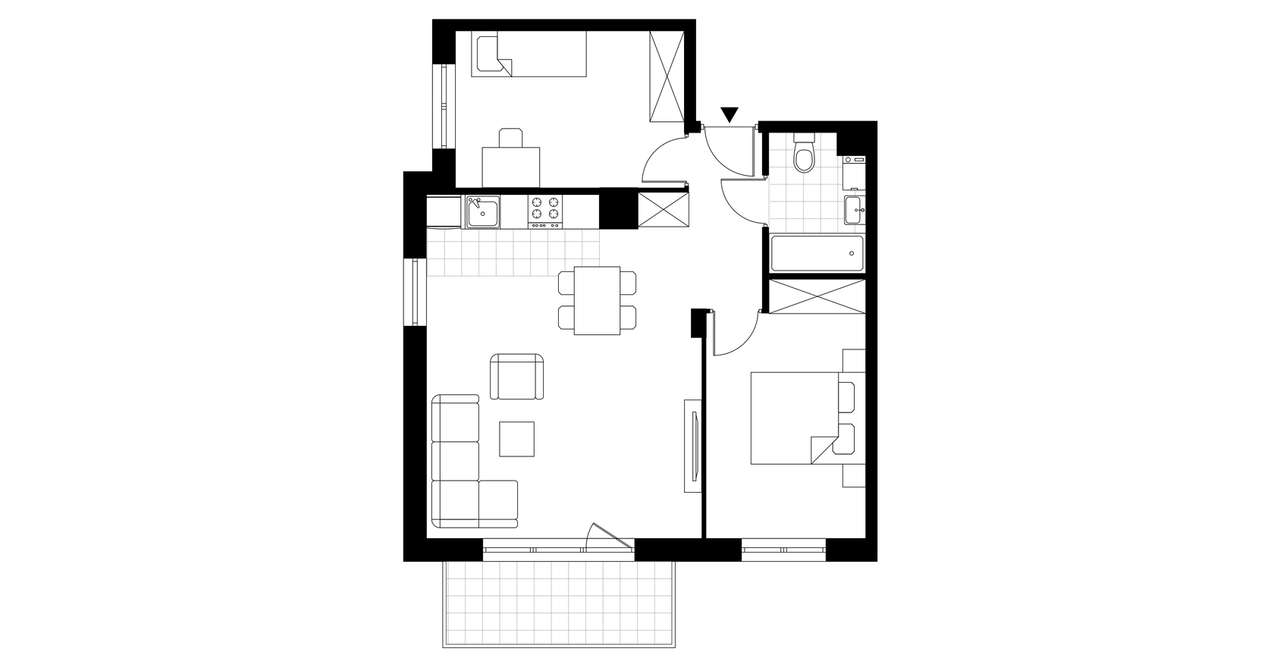 3-pokojowe mieszkanie 60m2 + balkon Bez Prowizji - Pełny obrazek: 3/8