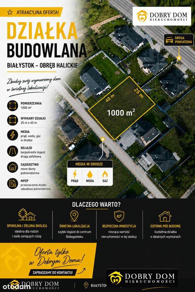 Działka budowlana Białystok obręb Halickie
