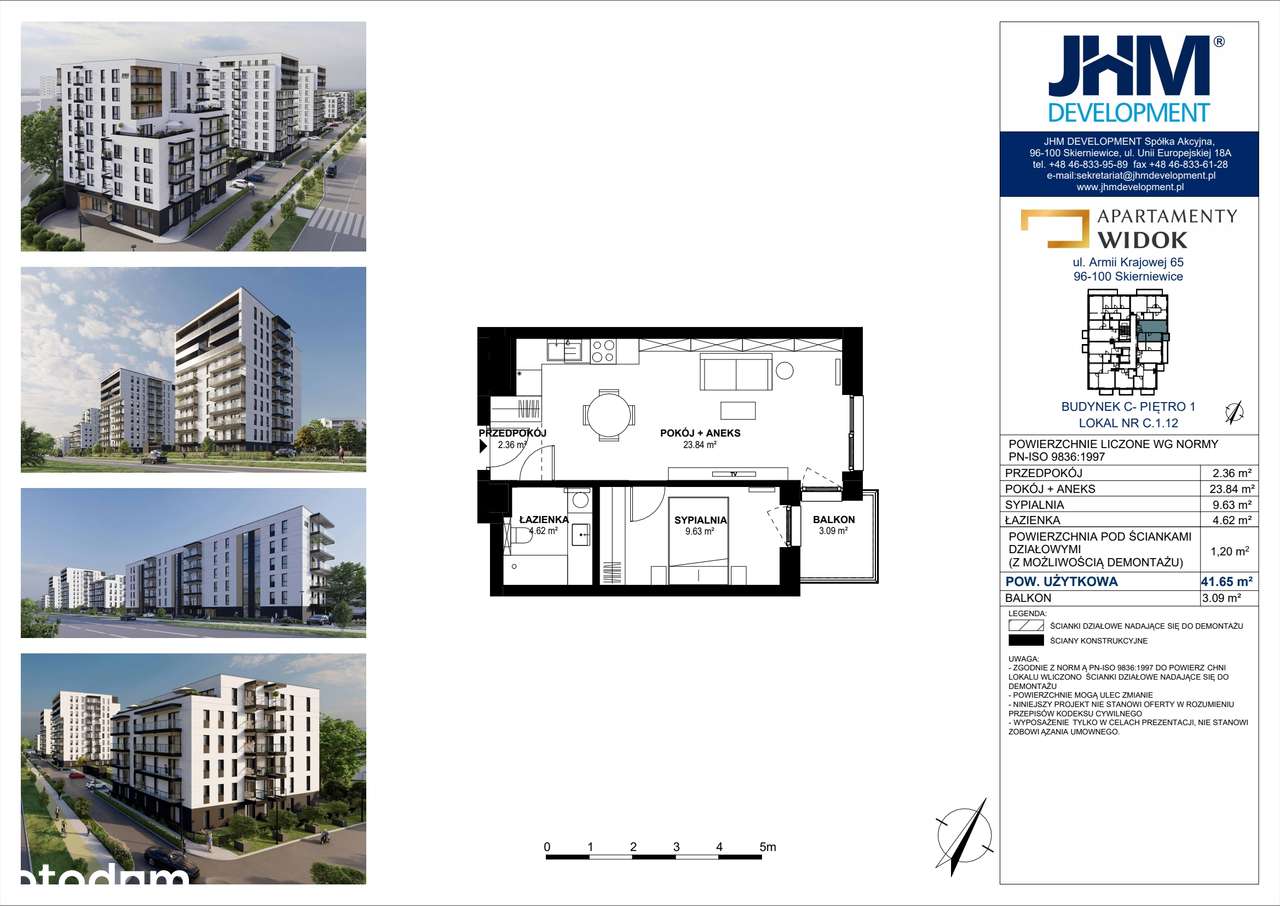 Apartamenty Widok | mieszkanie 2-pok. | C.1.12 - Pełny obrazek: 3/8