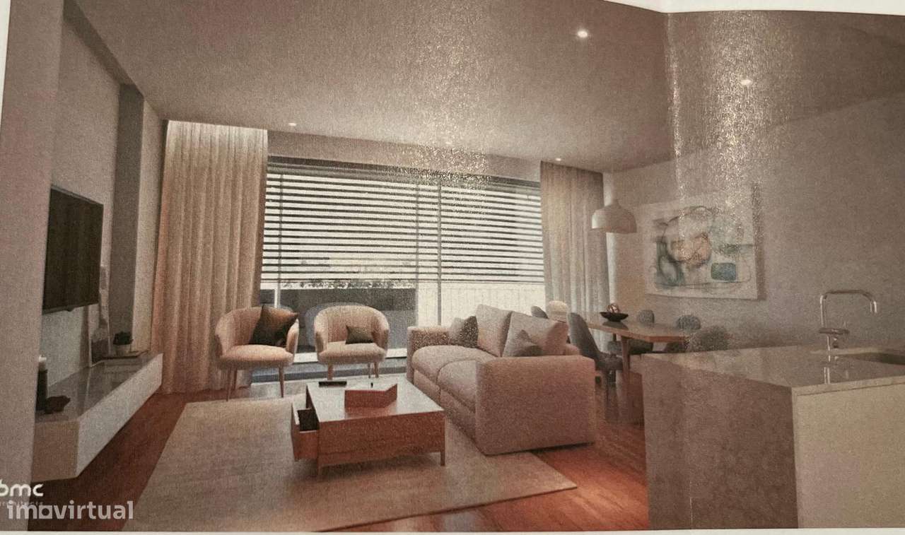 T2 Novo com varanda, garagem e eficiência A+-6