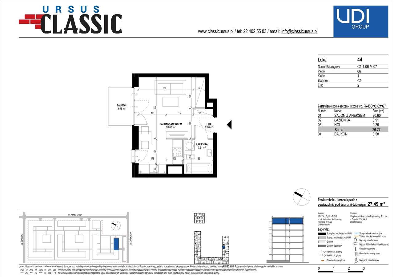 Ursus Classic | mieszkanie 1-pok. |C1_44 - Pełny obrazek: 2/9