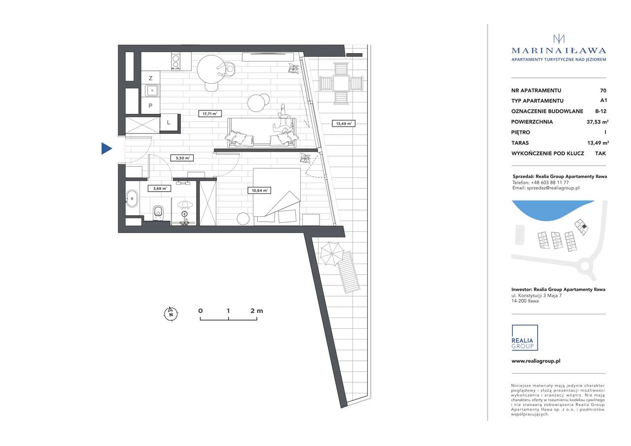 Marina Iława Apartamenty | mieszkanie 70 - Pełny obrazek: 5/16