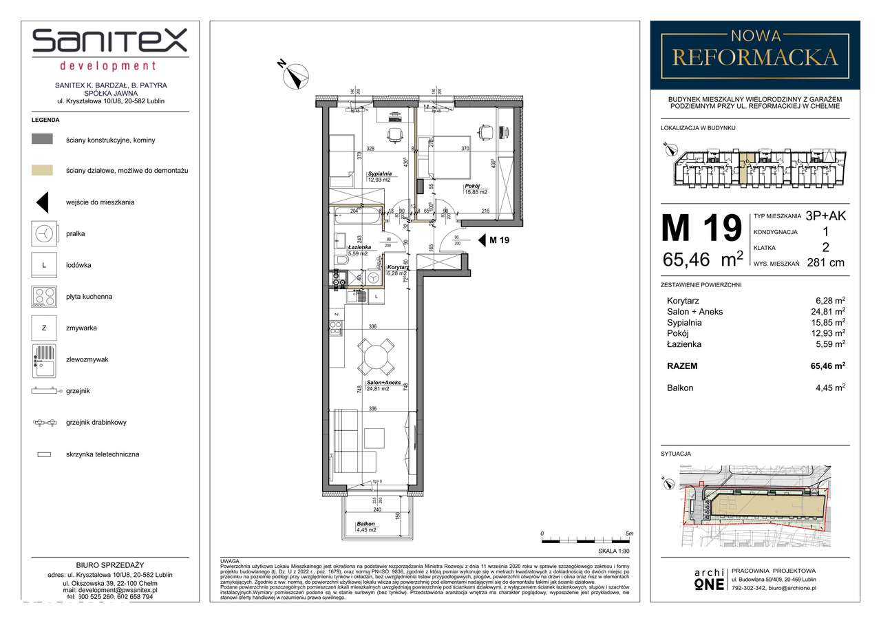 Nowa Reformacka | mieszkanie 3-pok. | M19 - Pełny obrazek: 2/4