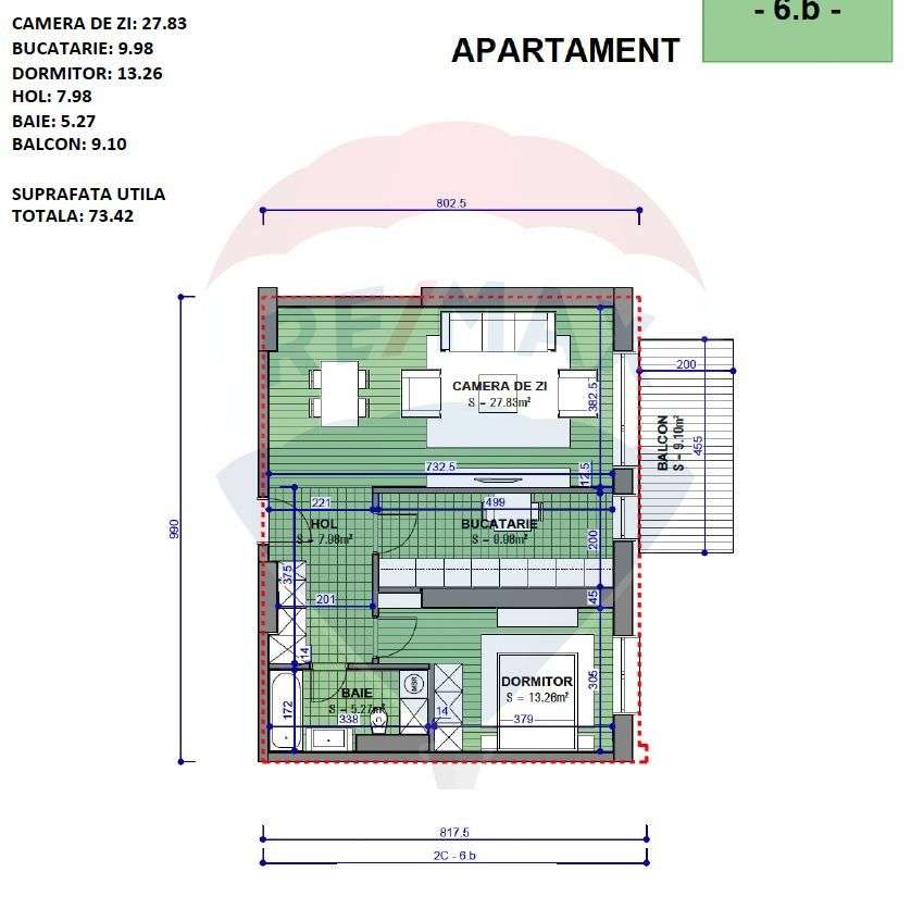 Apartament Premium cu 2 Camere – Design Modern si Confort Desavarsit - Imagine principală: 4/9