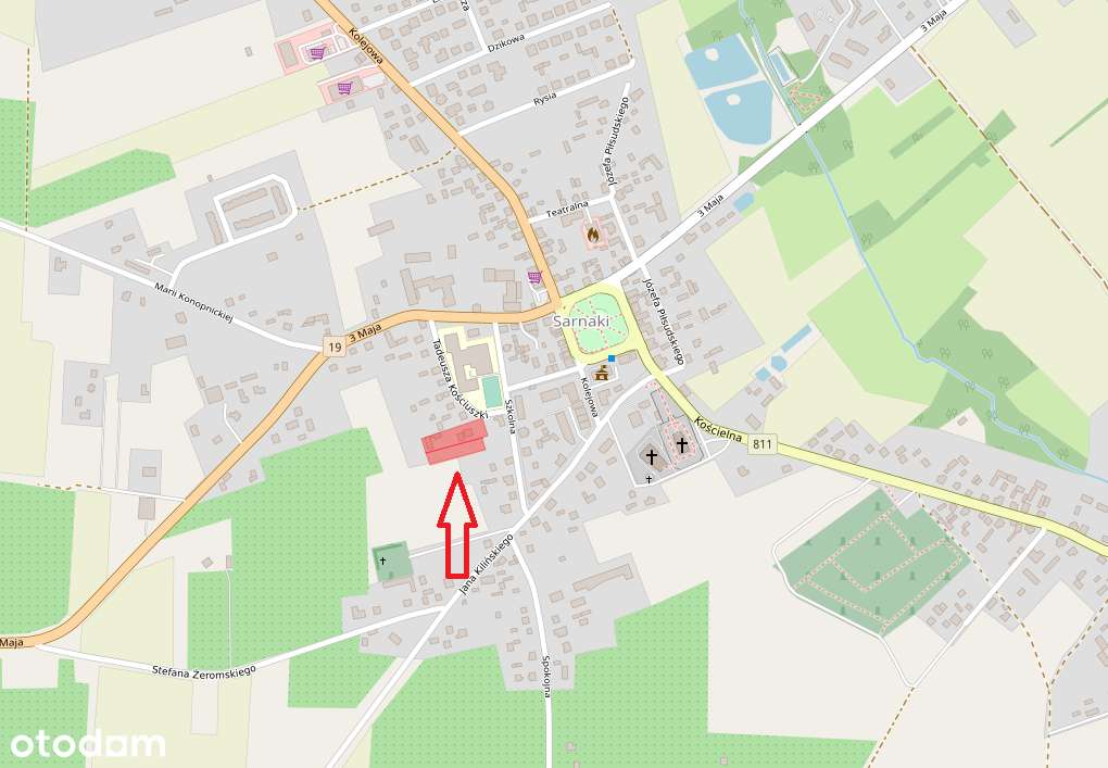 Dom z dużą działką i budynkami gospodarczymi – ul. Kościuszki Sarnaki-18