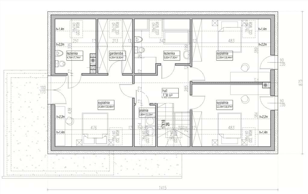 Rozalin dom 172m2 | działka 1500 m² | 5 pokoi - Pełny obrazek: 5/17
