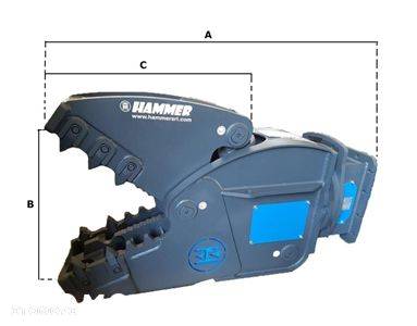 SZCZĘKA KRUSZĄCA nożyce wyburzeniowe HAMMER FR15+HD waga 1700 kg koparka 14-23 ton - 2