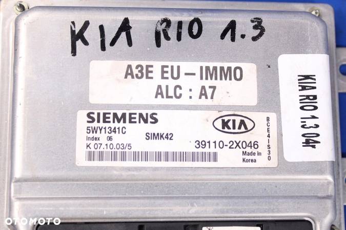 STACYJKA STEROWNIK IMMO KIA RIO I 1.4 04r 39110-2X046 - 6