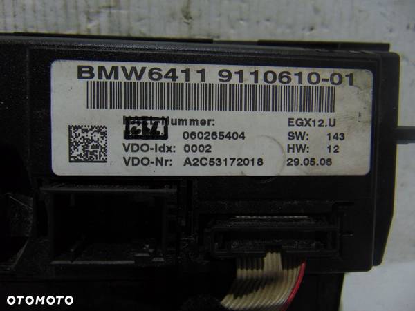 PANEL NAWIEWU KLIMATYZACJI BMW E90E91 9110610 - 4