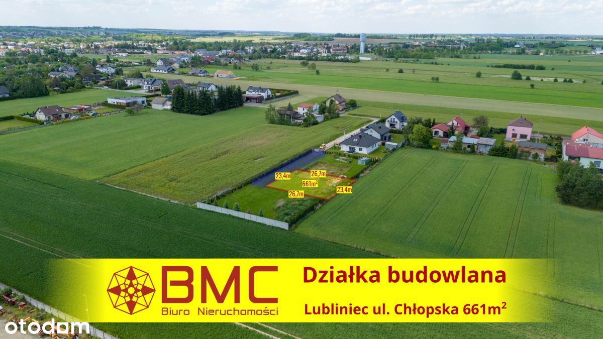 Działka budowlana Lubliniec, ul. Chłopska 661m2