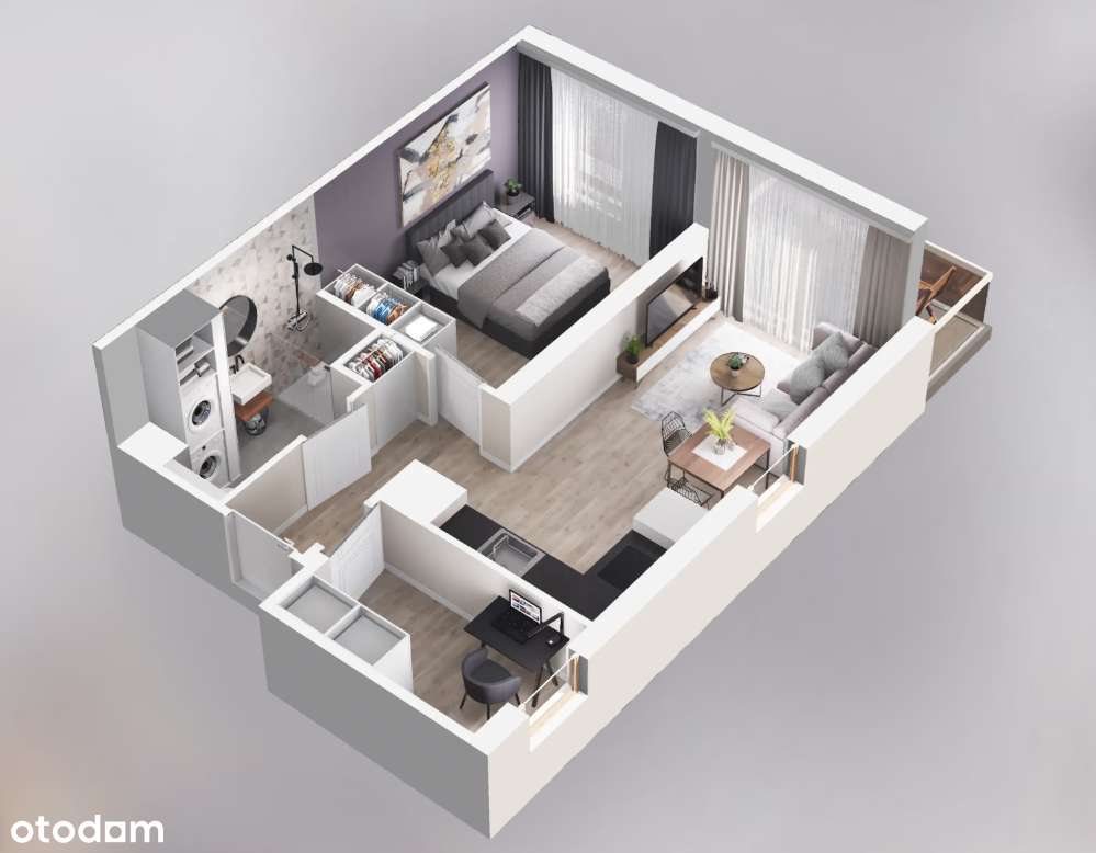 NOWE w ECO OSIEDLU - sypialnia, salon i GABINET!-1