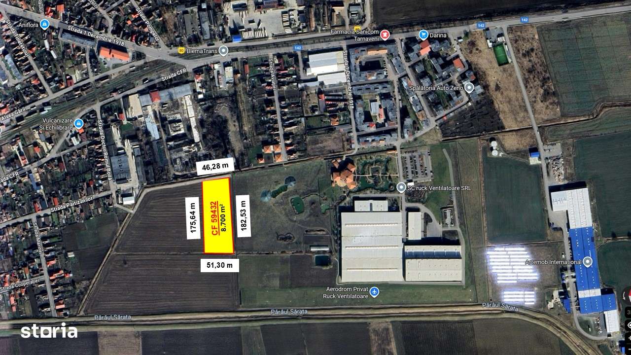 Teren intravilan de vanzare in Tarnaveni - Imagine principală: 3/5