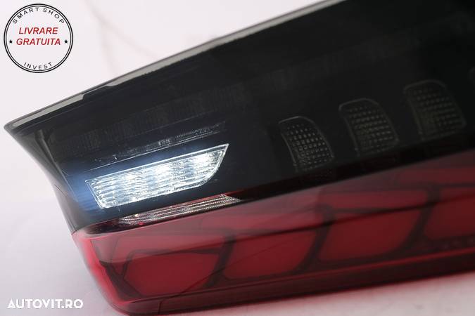 Stopuri LED BMW Seria 3 G20 G28 M3 G80 Sedan (2018-2022) Rosu Fumuriu cu Semnal Di- livrare gratuita - 17