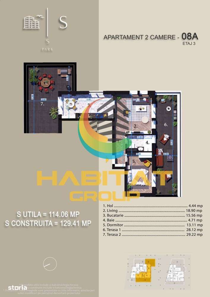 De vanzare, apartament cu 2 camere semidecomandat langa Parcul Teilor, - Imagine principală: 2/11