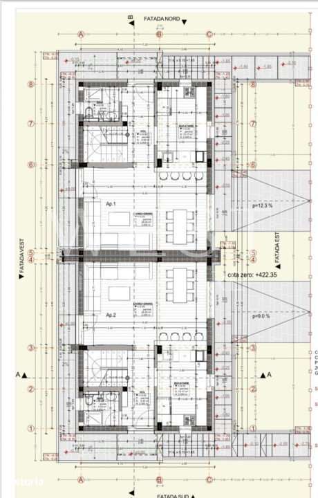 Duplex 6 cam 200mp! D+P+E+Terasa! Semifinisat! Liceul Dumitru Tautan! - Imagine principală: 3/19
