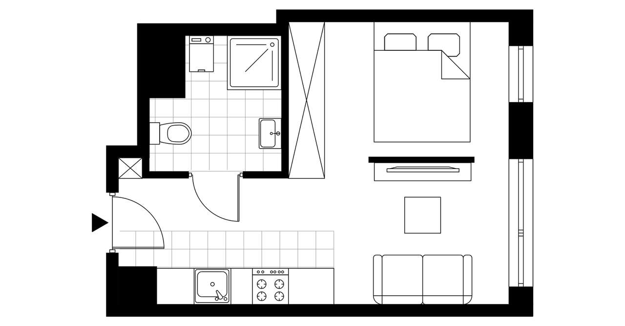 1-pokojowy apartament inwestycyjny 25m2 - Pełny obrazek: 3/8
