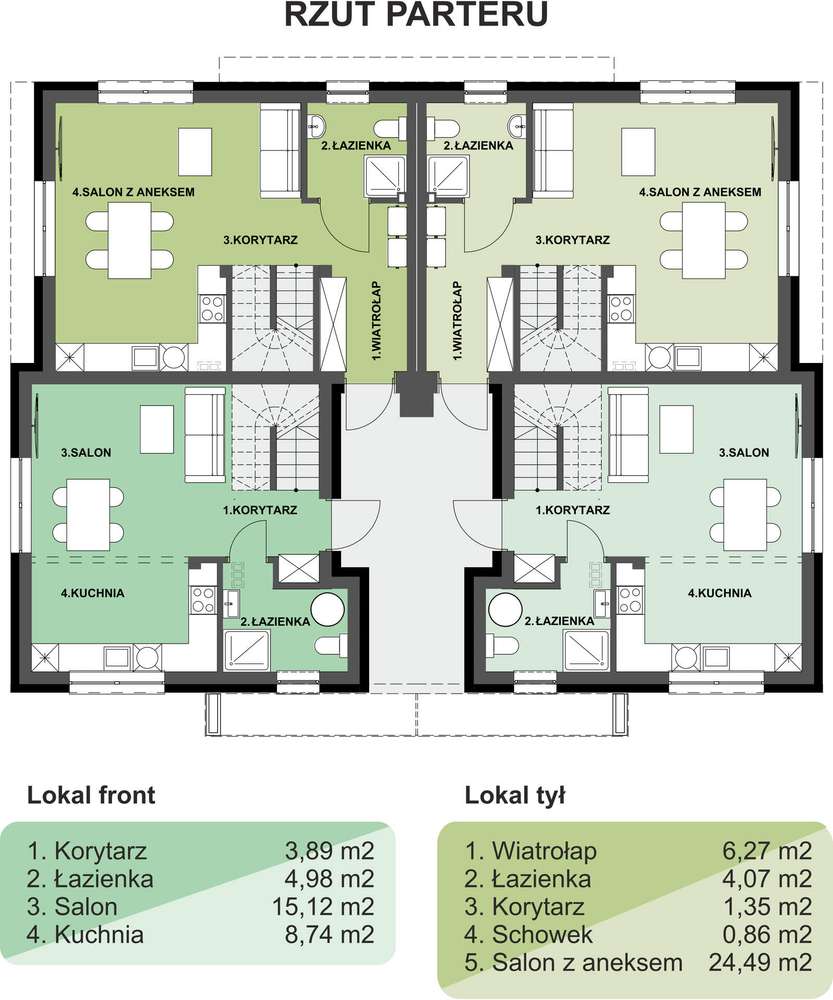 Lokale mieszkalne z ogródkiem i 2 ms-c parkingowymi-11