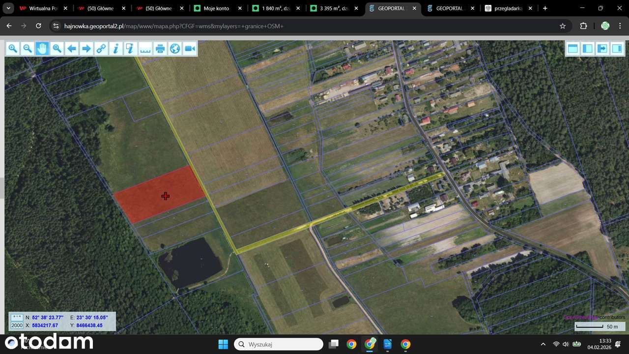 Witowo działka rolna 1,0145 ha, wymiay 66,7x152m-0