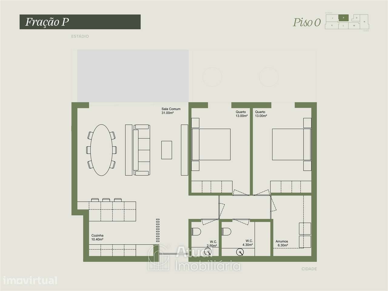 Apartamento T2+1 Venda em Caldas de Vizela (São Miguel e São João),Viz-26