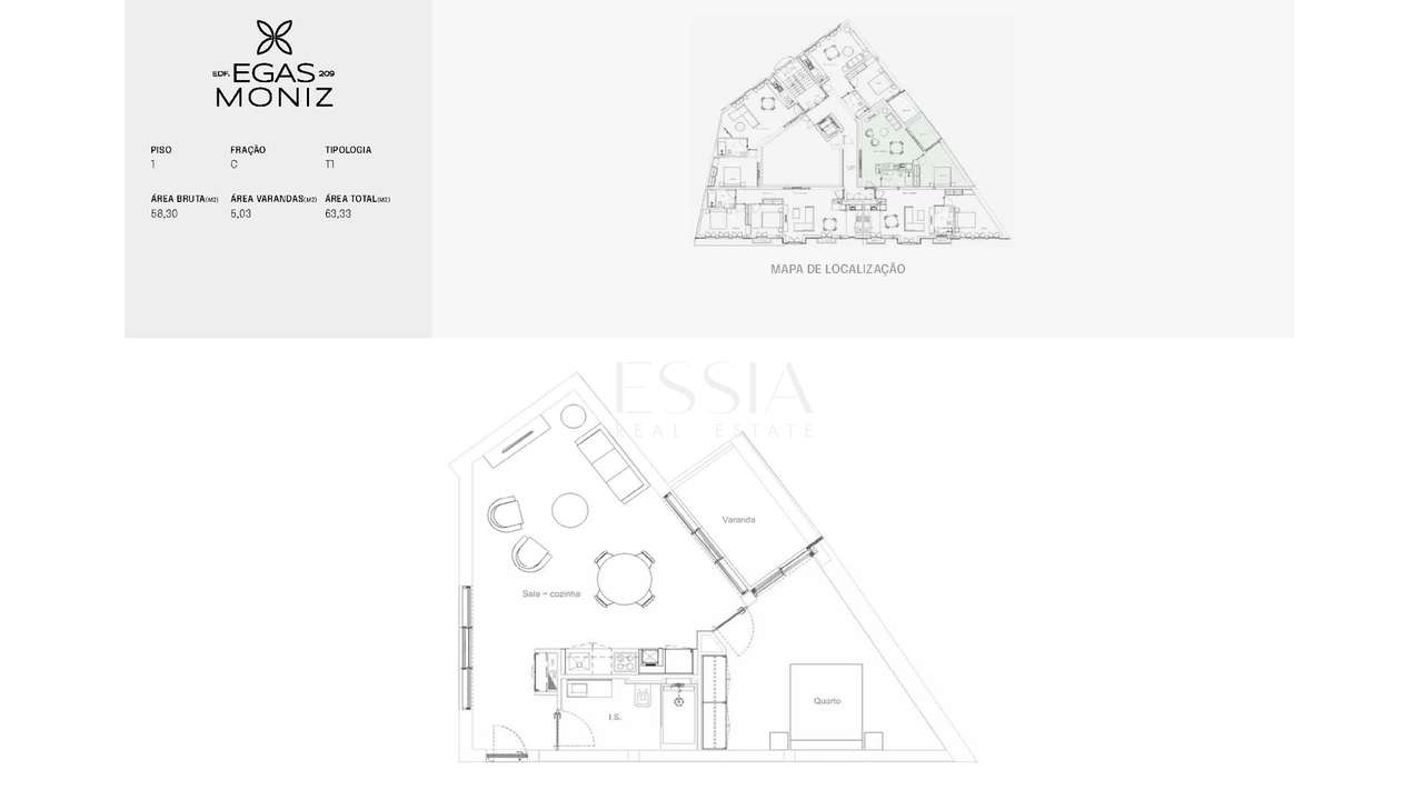 Apartamento T1 Novo com Varanda - Grande imagem: 5/8