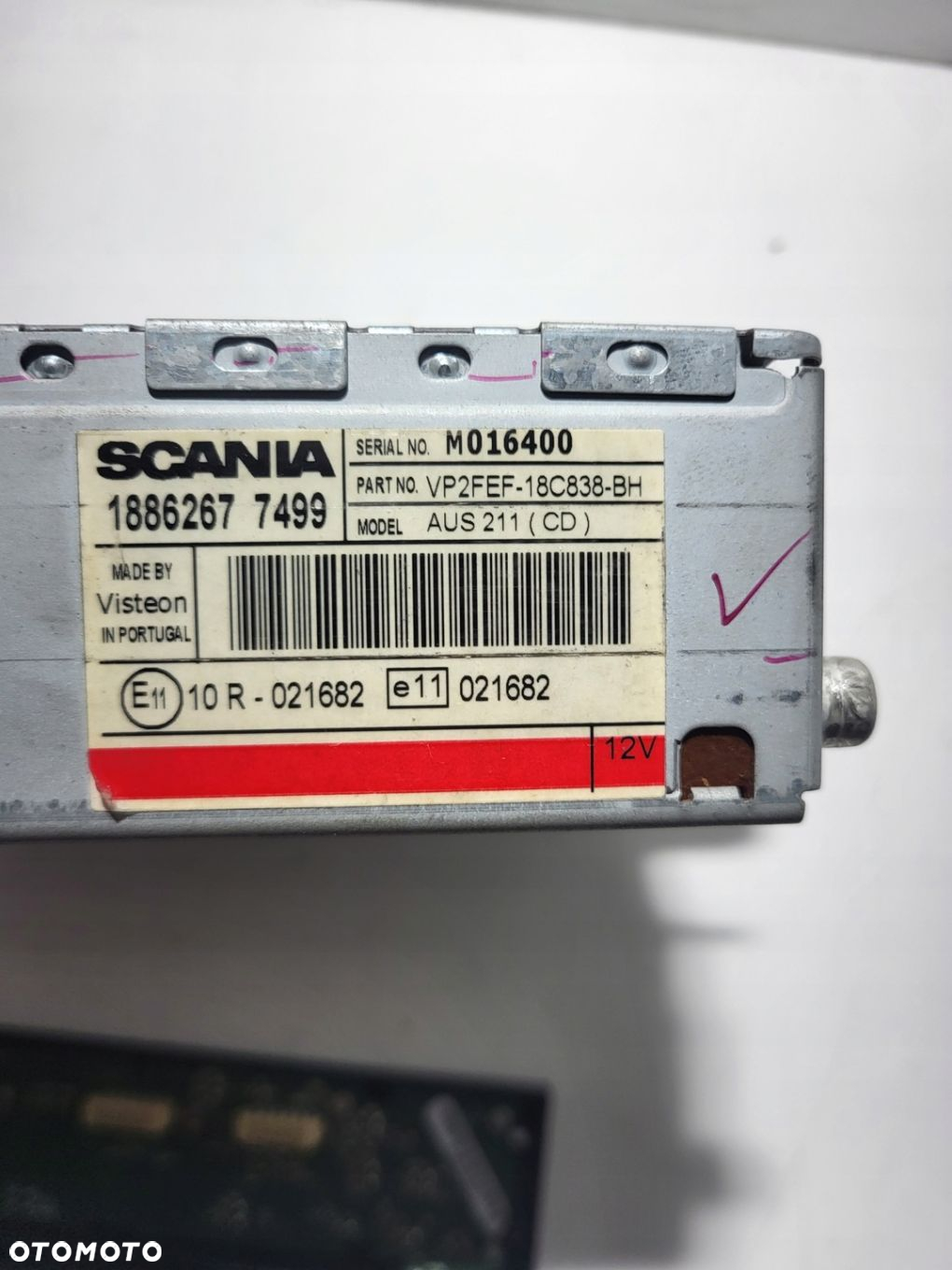 Radio CD Scania R 1886267 - 5