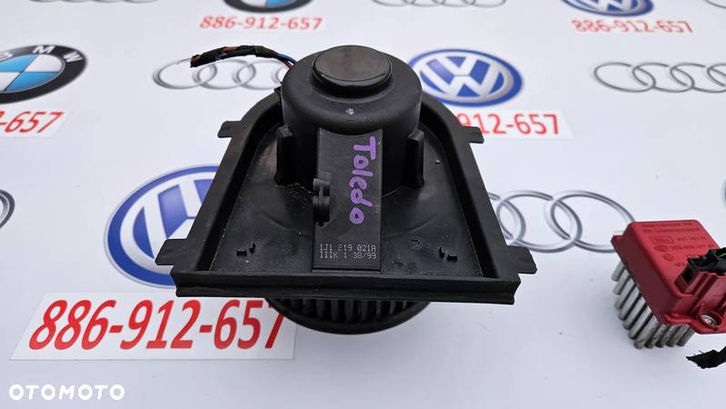 Seat Toledo VW Golf IV Audi A3 8L Wentylator nagrzewnicy Dmuchawa nawiewu rezystor 1J1819021A 1J0907521 - 4