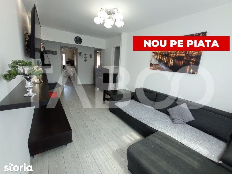 Apartament de vanzare 3 camere decomandate mobilat balcon Strand Sibiu