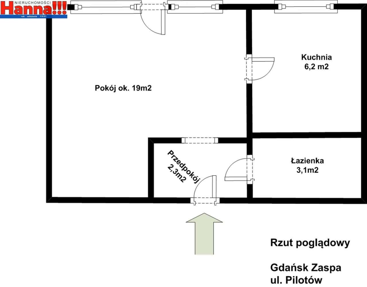 Zaspa - Pilotów. Idealna lokalizacja. 3 min do Skm-3