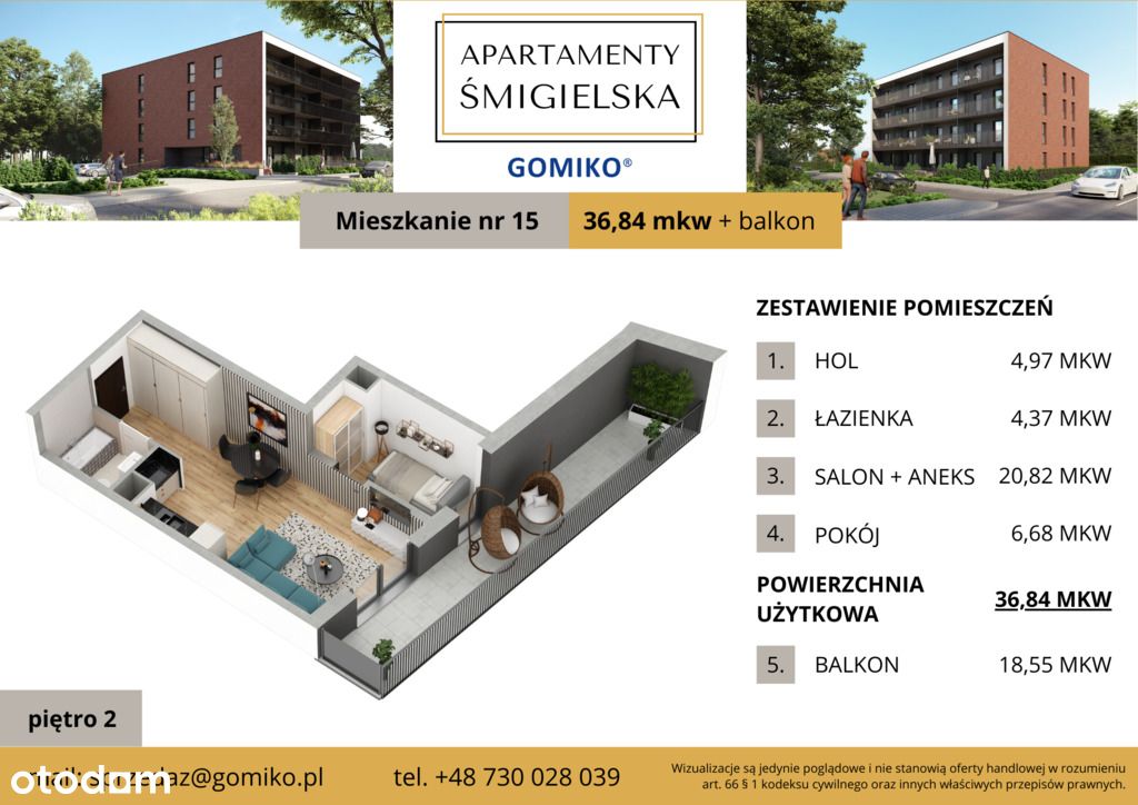 Apartamenty Śmigielska | apartament 15