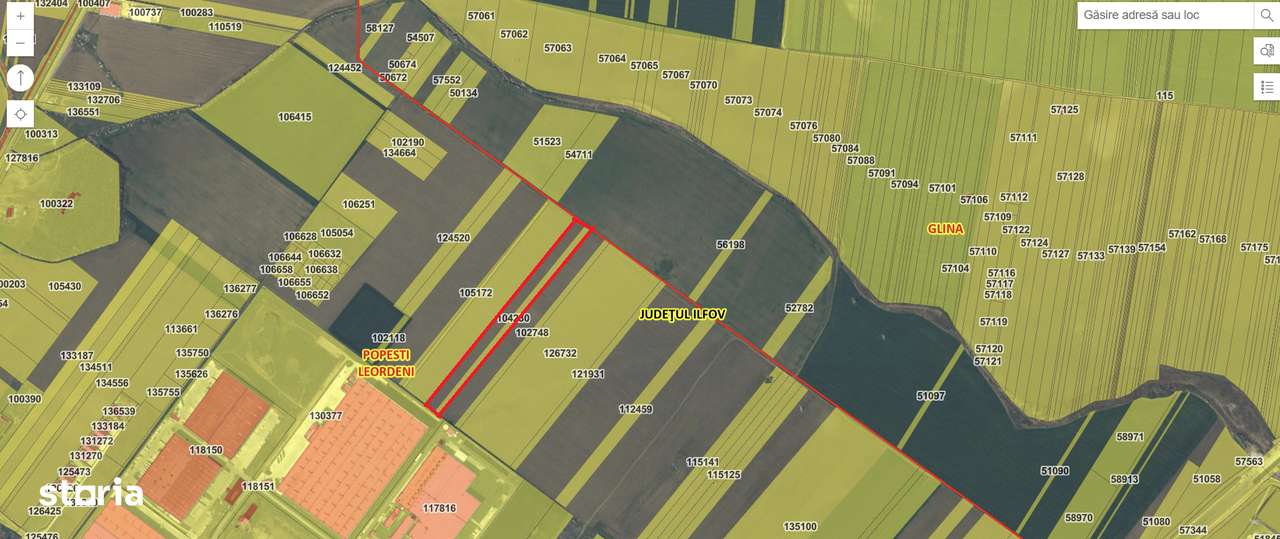Teren de vanzare, 24.000 mp,deschidere  45 ml, DN4, Popesti Leordeni-2