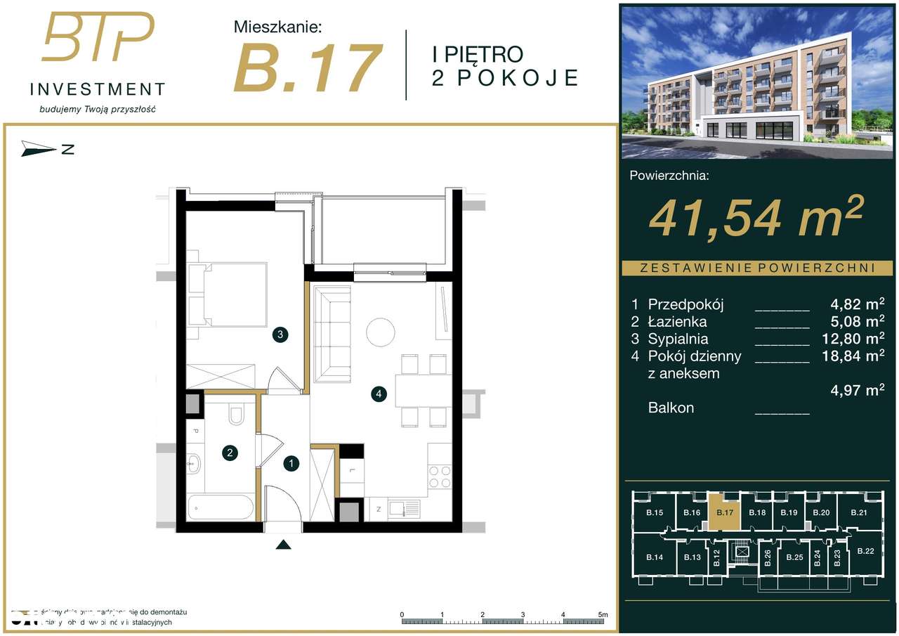 Mieszkanie na sprzedaż, 2 pokoje, 42 m², Płońsk