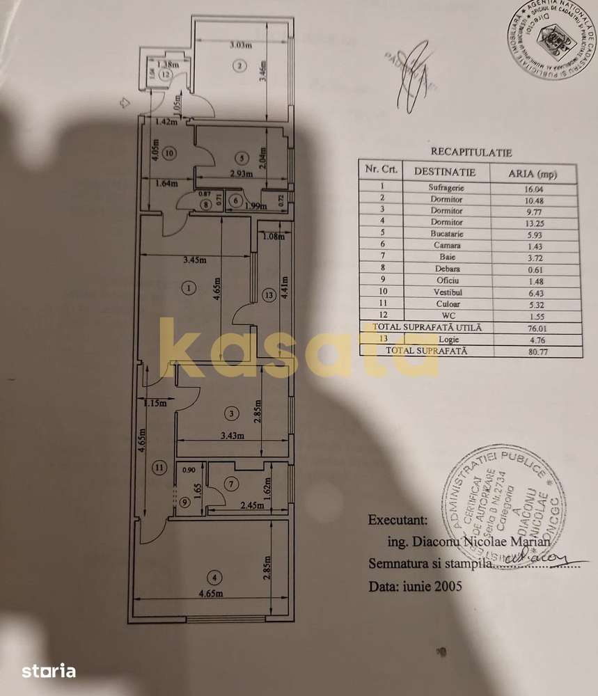 4 Camere | Etaj Intermediar | De Renovat | Proiect pentru centrala-19