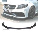 SPOILER LIP FRONTAL PARA MERCEDES W205 AMG 14-17 LOOK C63 PRETO - 1