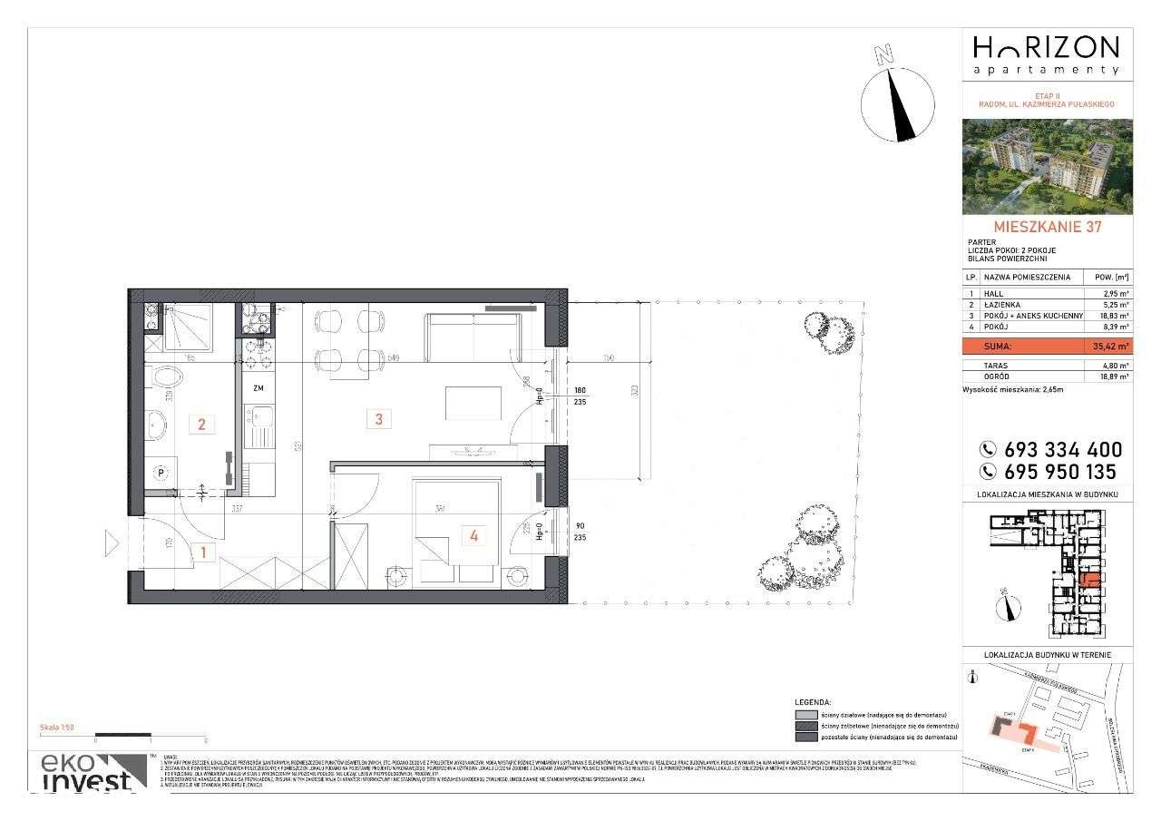 Horizon II etap M37 - 2 pokoje + ogródek - Pełny obrazek: 5/10