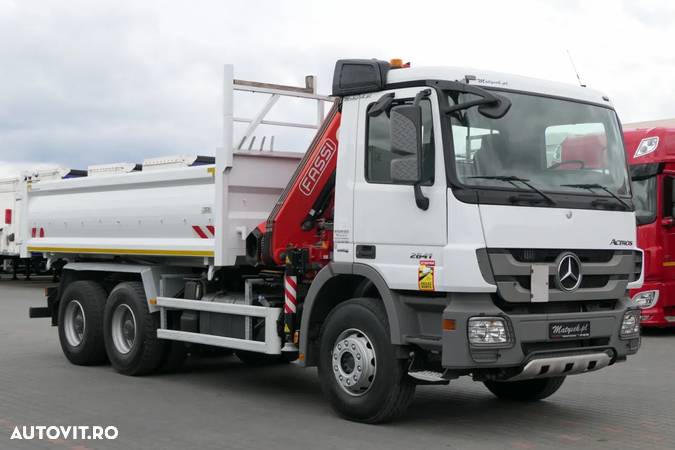 Mercedes-Benz ACTROS 2641 / 6x4 / BASCULANTE + HDS FASSI 155 - 6 M / HYDROBURTA / BORDMATIC / - 20