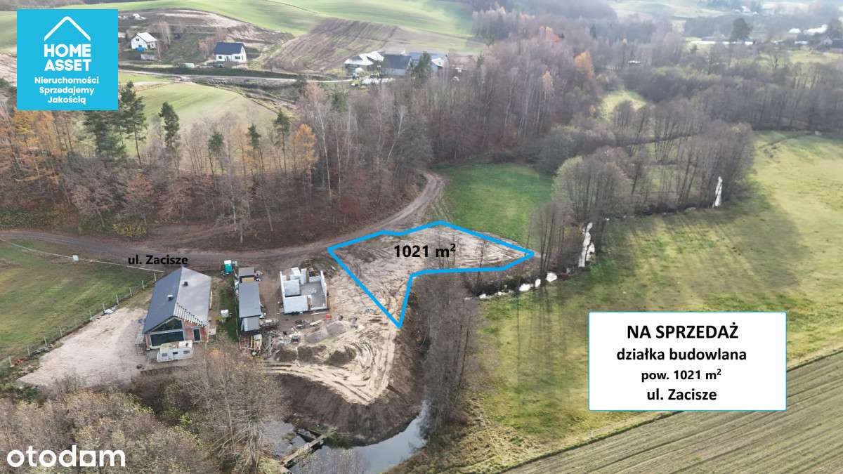 Zaciszna działka budowlana Kaszuby • 1021 m²-0