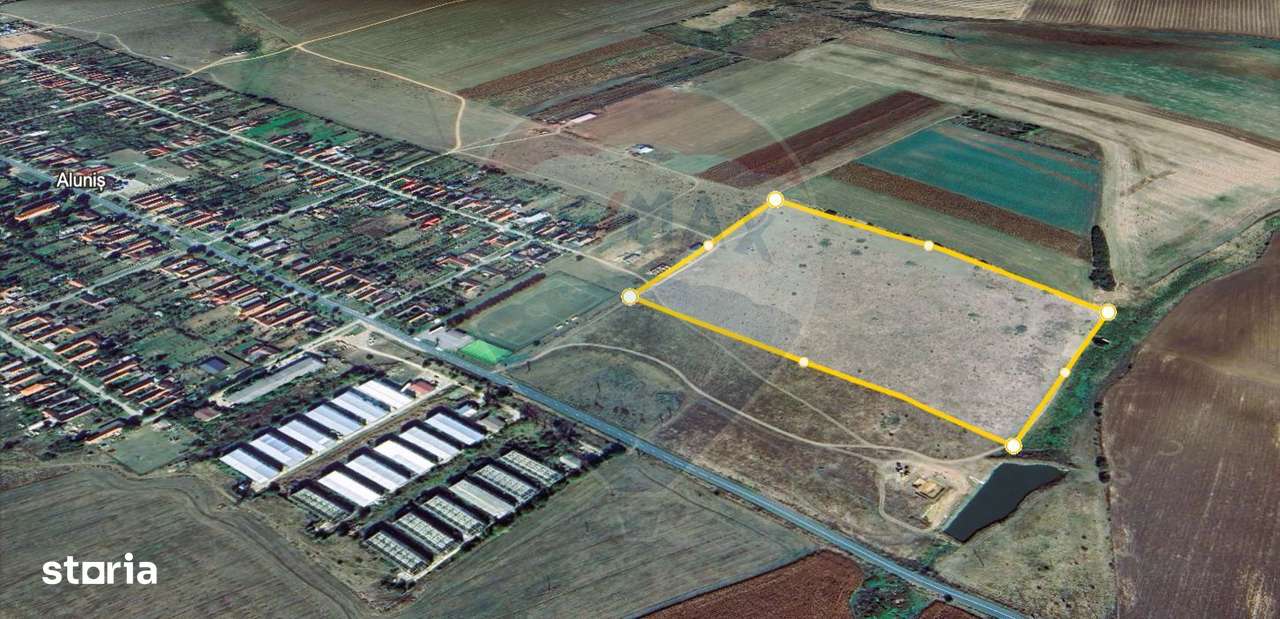 Teren extravilan Alunis-Arad. 92.700 mp Inchiriere pt parc fotovoltaic - Imagine principală: 4/8