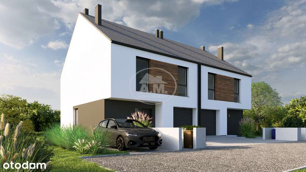 Garaż w bryle Ogród z tarasem Bliźniak dla Rodziny - Pełny obrazek: 4/5