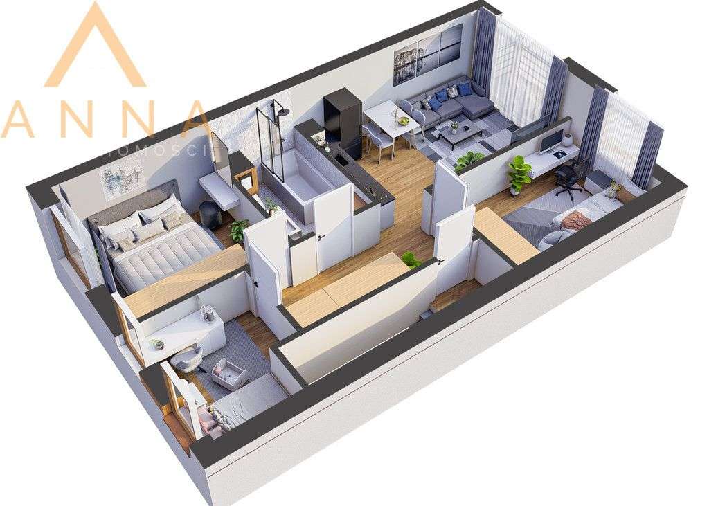 Nowoczesne apartamenty w zabudowie szeregowej w Inowrocławiu, 3 pokoje-3